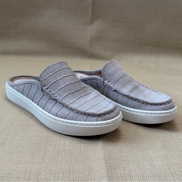 Sofft Cream/Egg Leather Slip On Mule Sneakers - Picture 7 of 11